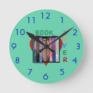 Book Lover Round Clock