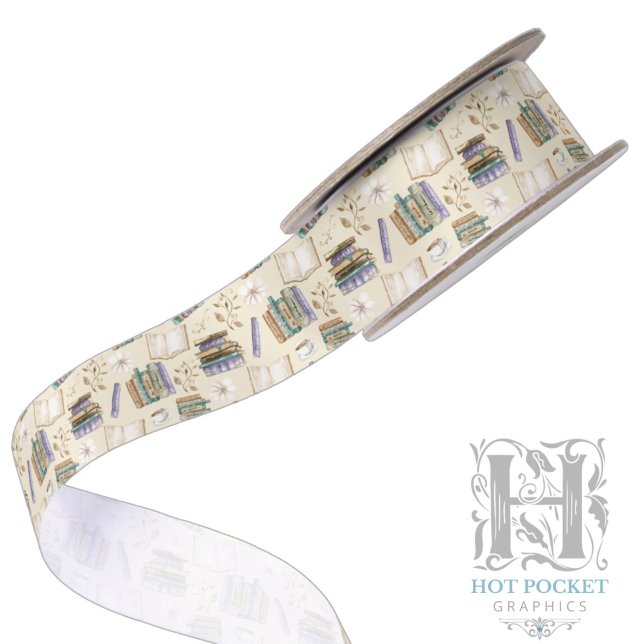 Book Lover Satin Ribbon in Cream (Creator Uploaded)