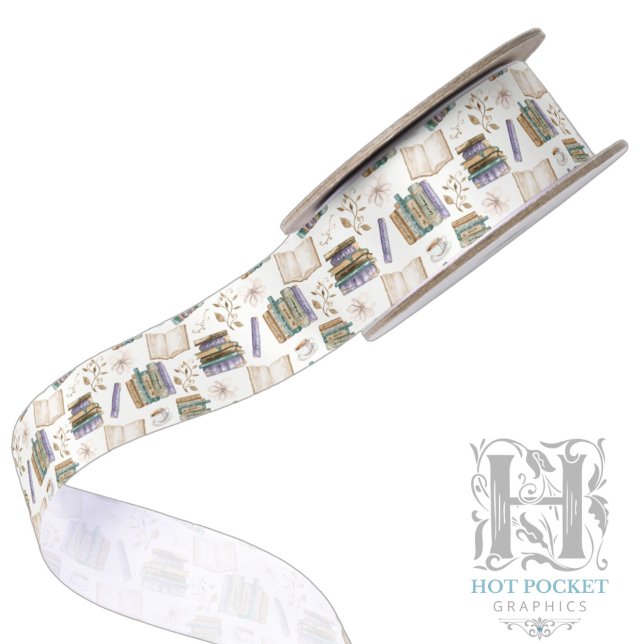 Book Lover Satin Ribbon in White (Creator Uploaded)