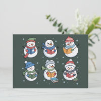 Book Lover Snowman Reading Gift Teacher Winter 