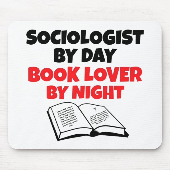 Book Lover Sociologist Mouse Mat (Front)