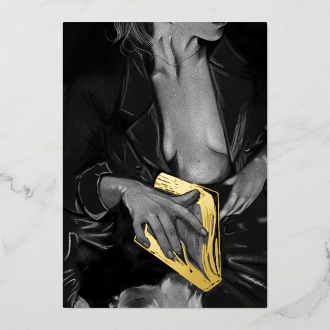 Book Lover Spicy Booktok Foil Art Card (Front)