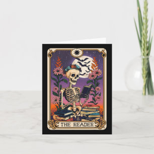 Book Lover Tarot Card The Reader Mystic Funny Skel