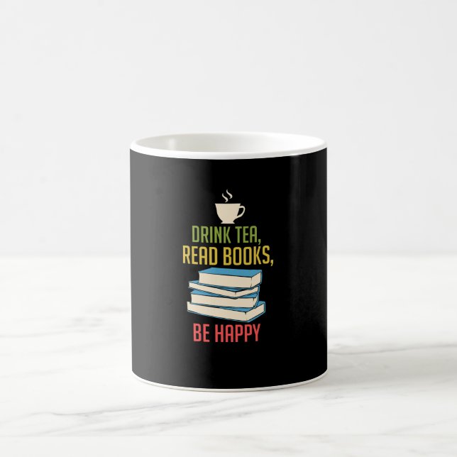 Book Lover - Tea Books Happy Coffee Mug (Center)