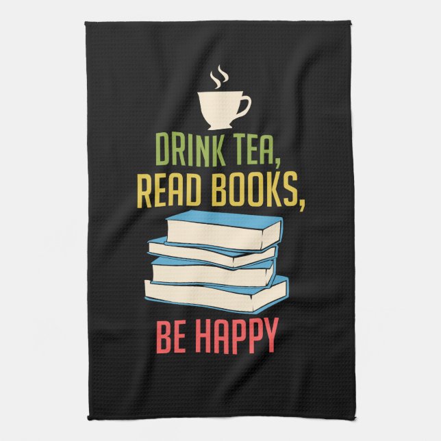 Book Lover - Tea Books Happy Towel (Vertical)