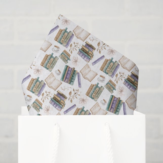 Book Lover Tissue Paper in White (Gift Bag)