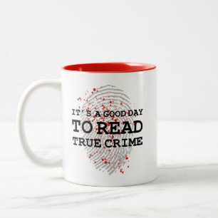 Book Lover True Crime Quote Two-Tone Coffee Mug
