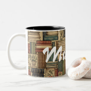 Book Lover  Two-Tone Coffee Mug