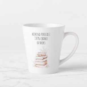 Book Lover Typography Latte Mug