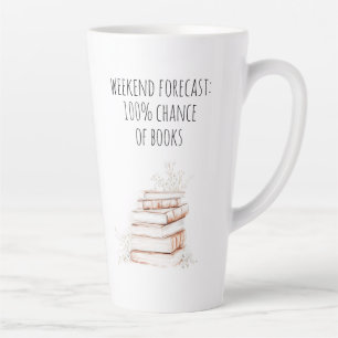 Book Lover Typography Latte Mug