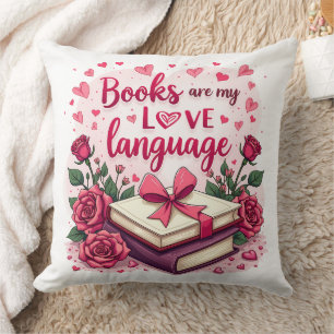 Book Lover Valentine Romantic Reading Aesthetic Cushion