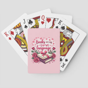 Book Lover Valentine Romantic Reading Aesthetic Playing Cards