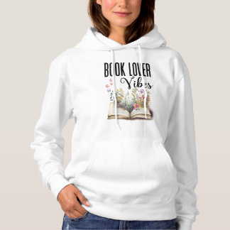 Book Lover Vibes Cute Trendy Hoodie