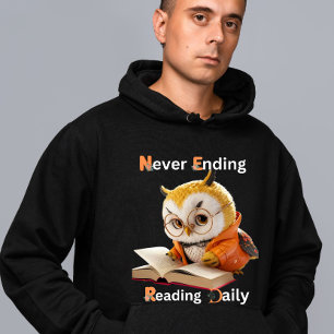 Book Lover Wise Owl Hoodie