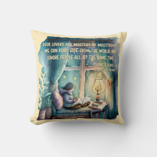 Book Lovers Are Masters of Multitasking  Cushion