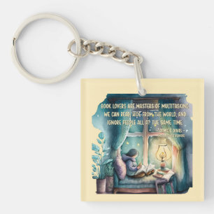 Book Lovers Are Masters of Multitasking  Key Ring