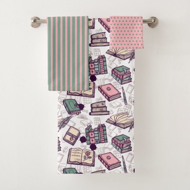 Book Lovers Bathroom Towel Set (Insitu)
