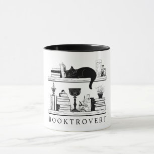 Book Lover's Booktrovert Funny Saying Mug