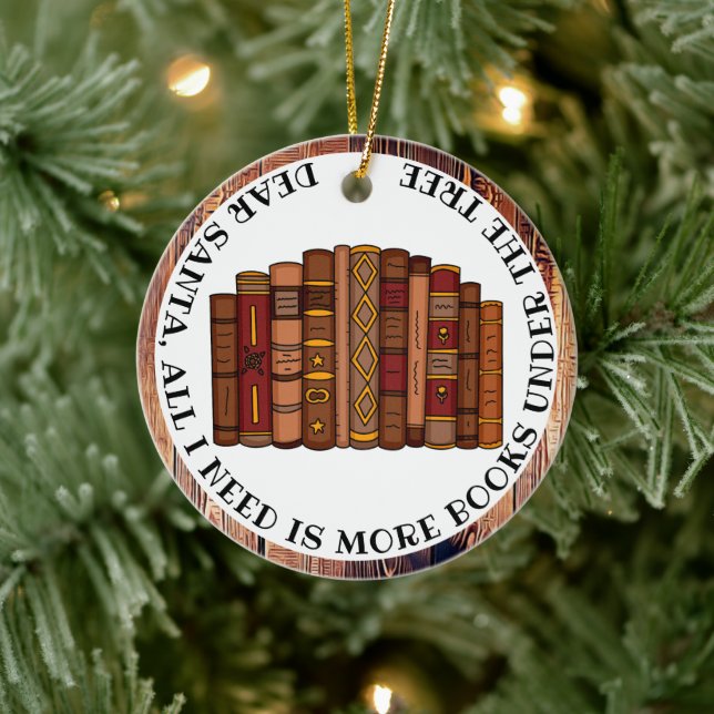 Book Lover's Christmas  Ceramic Tree Decoration (Tree)