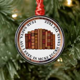 Book Lover's Christmas   Metal Tree Decoration