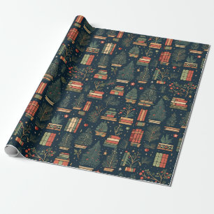 Book Lovers Christmas Wrapping Paper