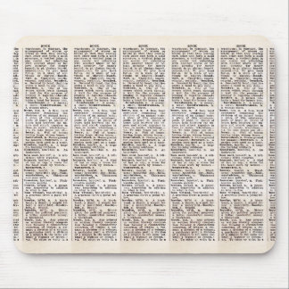 Book Lover's Dictionary Page Mouse Mat