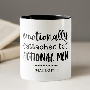 Book Lover's Funny Black and White Gift Two-Tone Coffee Mug
