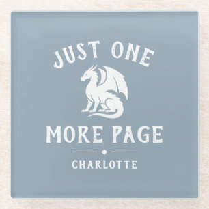 Book Lover's Funny Quote Fantasy Reader Glass Coaster