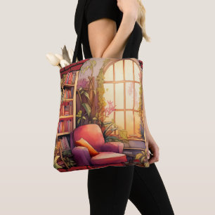 Book Lover's Haven: Vintage Charm  Tote Bag