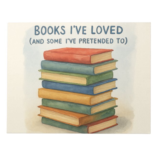 Book Lovers Journal and Reading List Notepad (Front)