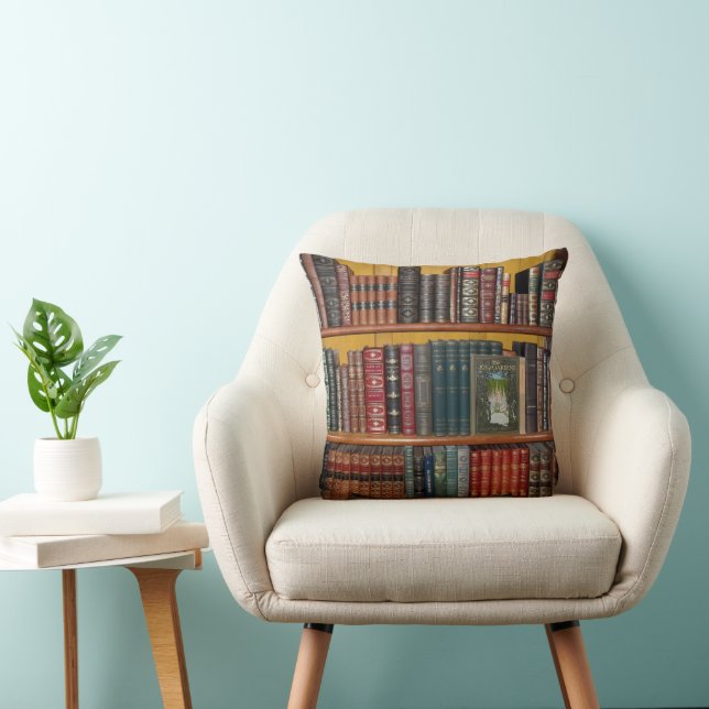 Book Lovers Library Hardcover Edition Books  Cushion (Chair)