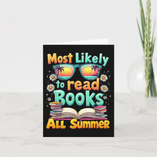 Book Lovers Most Likely To Read Books All Summer Card