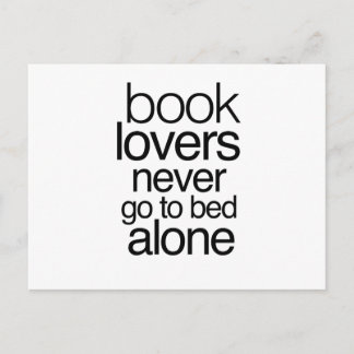 Book Lovers Never Go to Bed Alone Postcard