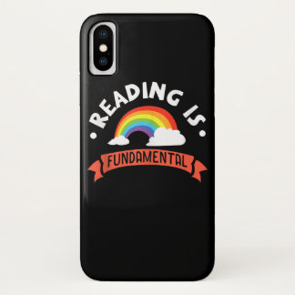 book lovers reading is fundamental iPhone x case