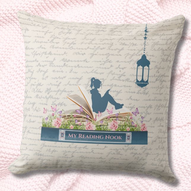 Book Lovers Reading Nook Cosy Throw Pillow (Book Lovers Reading Nook Cozy Throw Pillow)