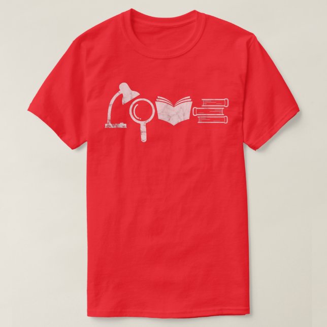 Book Lovers Reading Reader Bookworm Librarian Dist T-Shirt (Design Front)