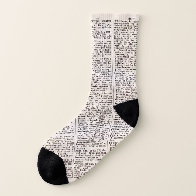 Book lover's socks (Left Outside)