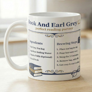 Book Lovers Tea Instructions Coffee Mug