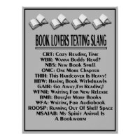 Book Lovers Texting Slang Dark Text