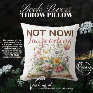 Book Lovers Throw Pillow