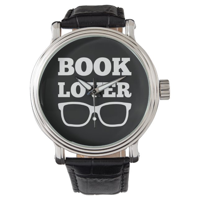 Book Lover's Typography Reading Glasses  Watch (Front)