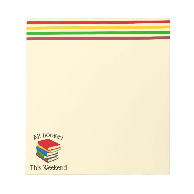 Book Lovers Weekend Notepad (Front)