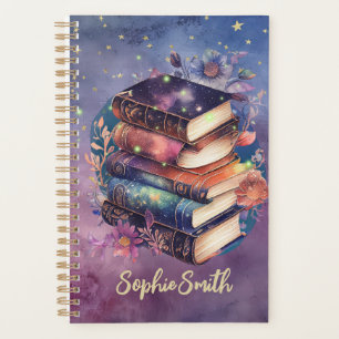 Book Lovers Whimsical Stack of Books Planner