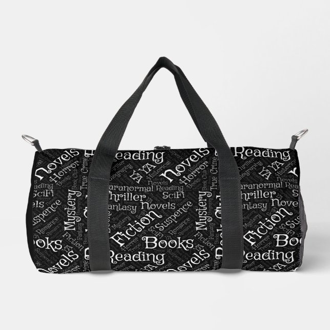 Book Lovers Word Cloud Duffle Bag (Front)