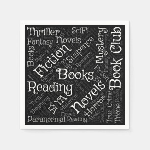 Book Lovers Word Cloud  Napkin
