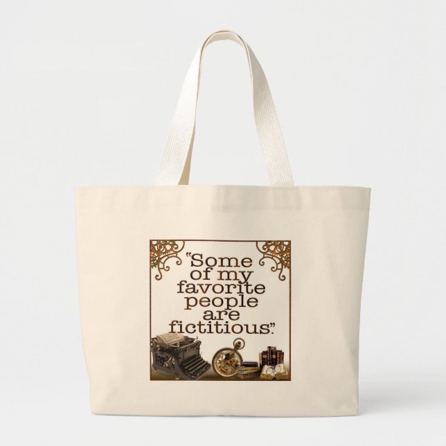 Book Lovers / Writers & Authors Large Tote Bag (Front)