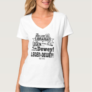 Book Lovin' Librarian Legn-Dewey T-Shirt