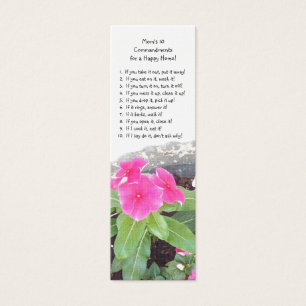 Book Mark - Mum's 10 Commandments Book Mark
