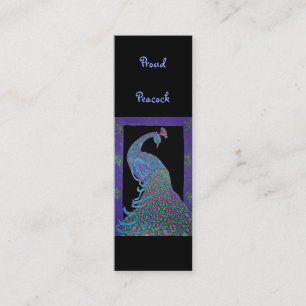 Book mark - Proud Peacock Mini Business Card