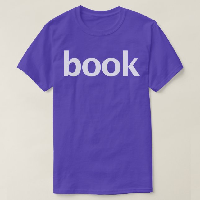 Book Minimal Typography White Text T-Shirt (Design Front)